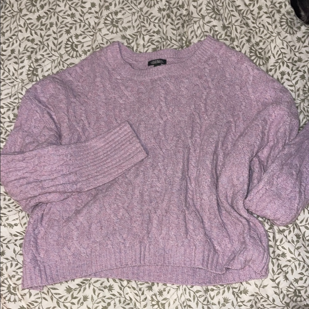 Lavender Cable Knit Sweater